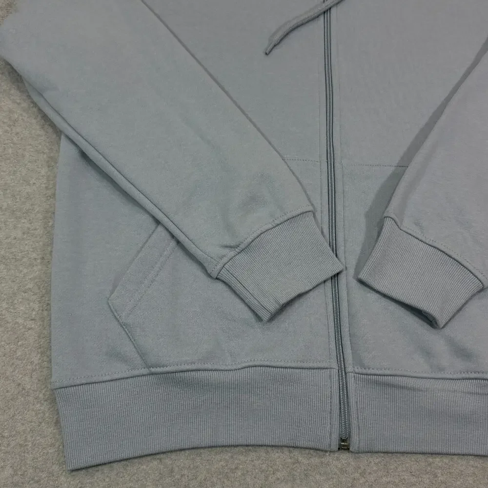 True Religion Men's OBB Full Zip Hoodie Dusty Blue Fleece Sweatshirt Large L NWT